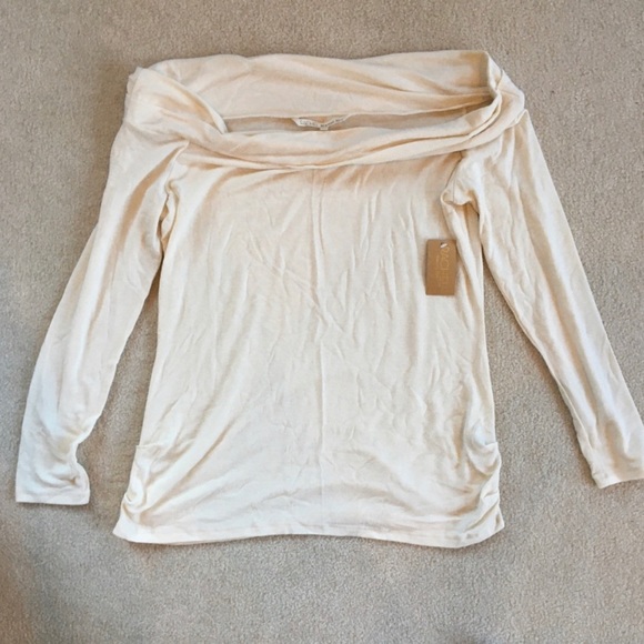 RACHEL Rachel Roy Off-Shoulder Long Sleeve White Sweater NWT - Picture 2 of 6